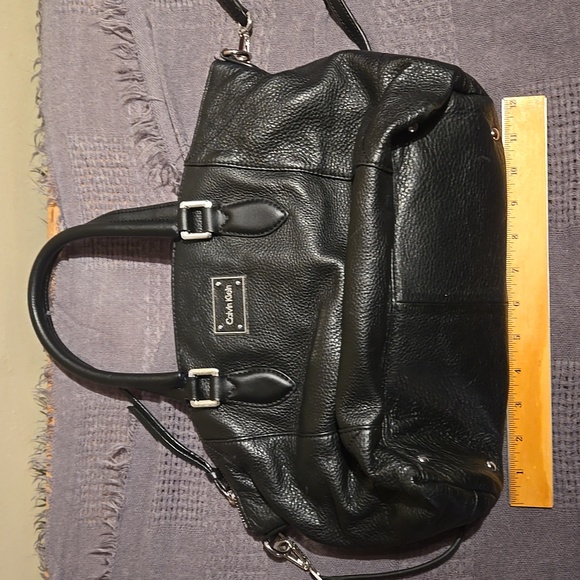 Calvin Klein Soft Leather Barrel Satchel - Picture 3 of 7